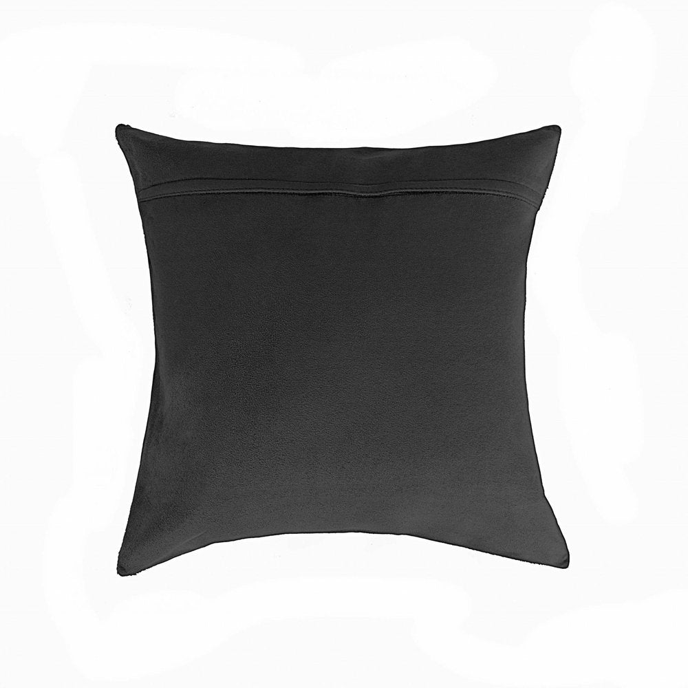 16"X16" Salt And Pepper Black And White Cowhide  Pillow 2 Pack HomeRoots