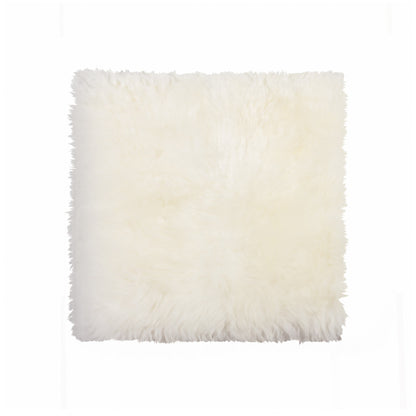 17" X 17" Black Sheepskin Solid Color Chair Pad