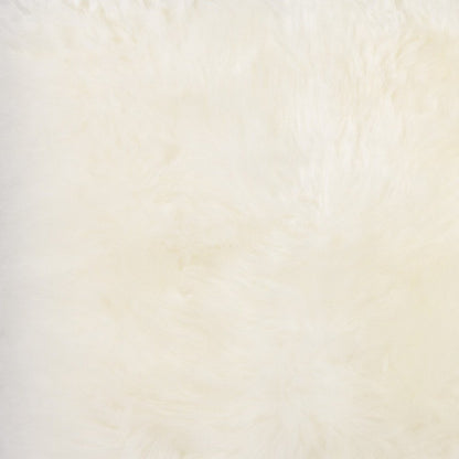 17" X 17" Black Sheepskin Solid Color Chair Pad HomeRoots