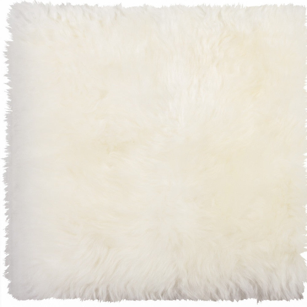 17" X 17" Black Sheepskin Solid Color Chair Pad