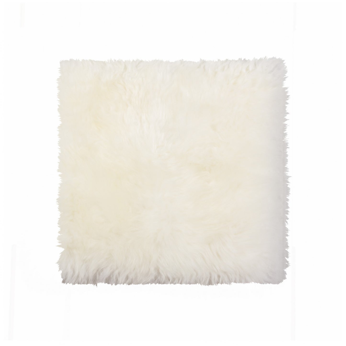 17" X 17" Black Sheepskin Solid Color Chair Pad