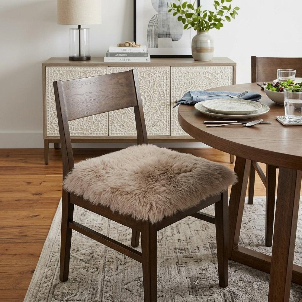 17" X 17" Brown And White Ombre Chair Pad HomeRoots