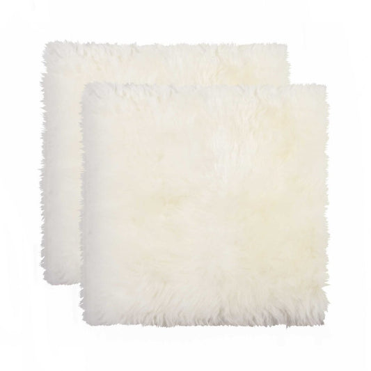 17" X 17" Off White Synthetic Solid Color Pad HomeRoots