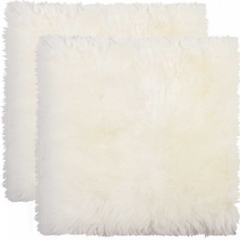17" X 17" Off White Synthetic Solid Color Pad HomeRoots
