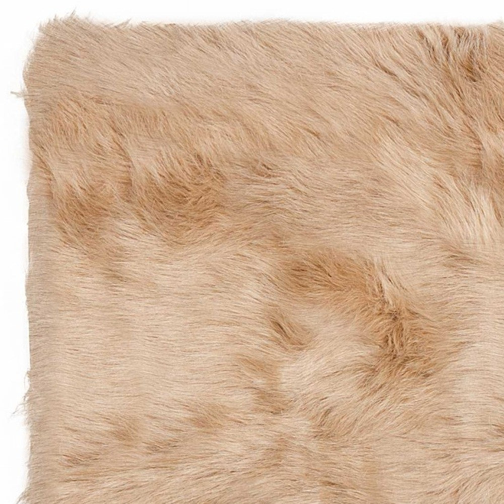 60" X 36" Off White Rectangular Faux Fur - Area Rug