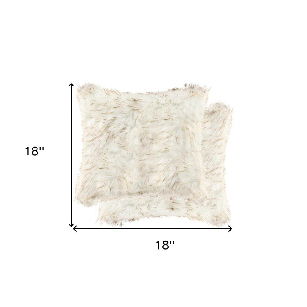 18" X 18" X 5" Gradient Tan Faux  Pillow 2 Pack HomeRoots