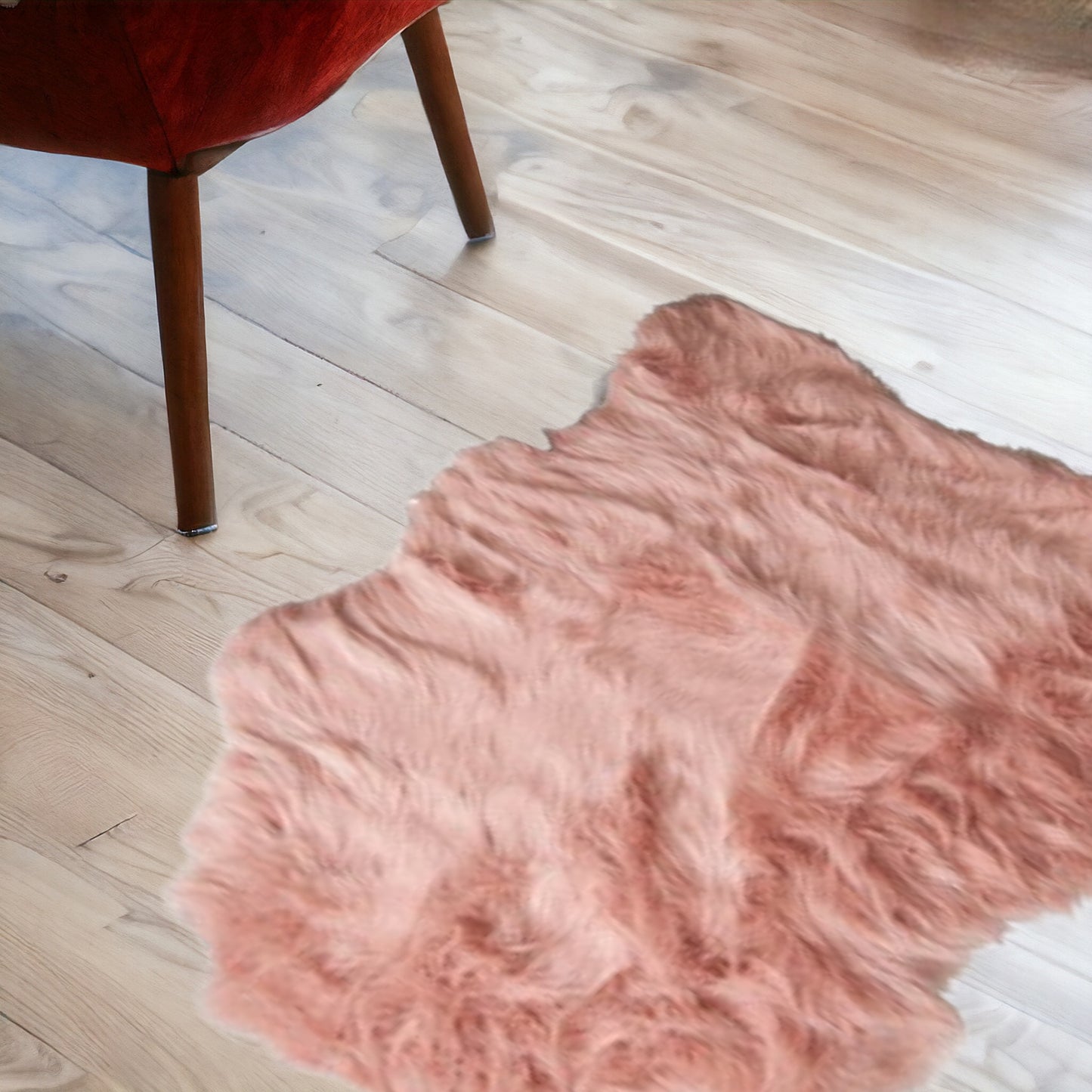 2' X 3' Dusty Rose Animal Print Area Rug - 47.24" (L) x 47.24" (W) x 0.43" (H)