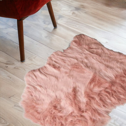 2' X 3' Dusty Rose Animal Print Area Rug - 47.24" (L) x 47.24" (W) x 0.43" (H)