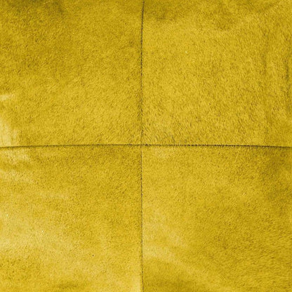 18" Yellow Cowhide Throw Pillow HomeRoots