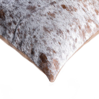 Set of Two 12" X 20" Brown And White Cowhide Throw Pillows HomeRoots