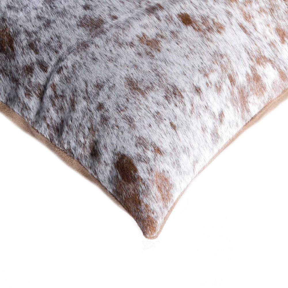 Set of Two 12" X 20" Brown And White Cowhide Throw Pillows — view 2