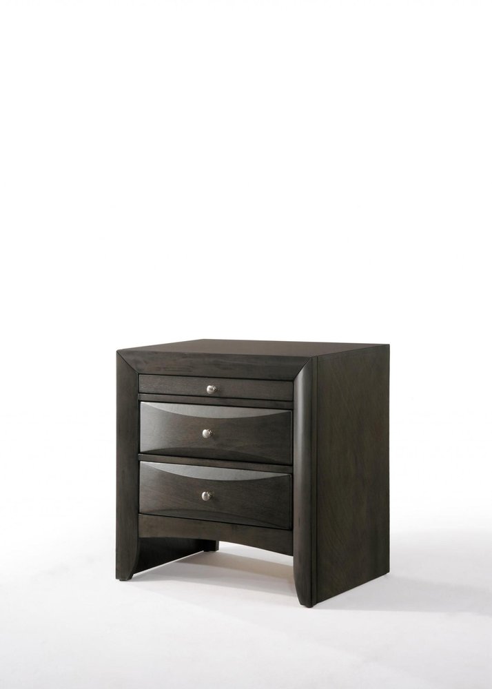 25" Solid Wood Two Drawer Nightstand — view 1