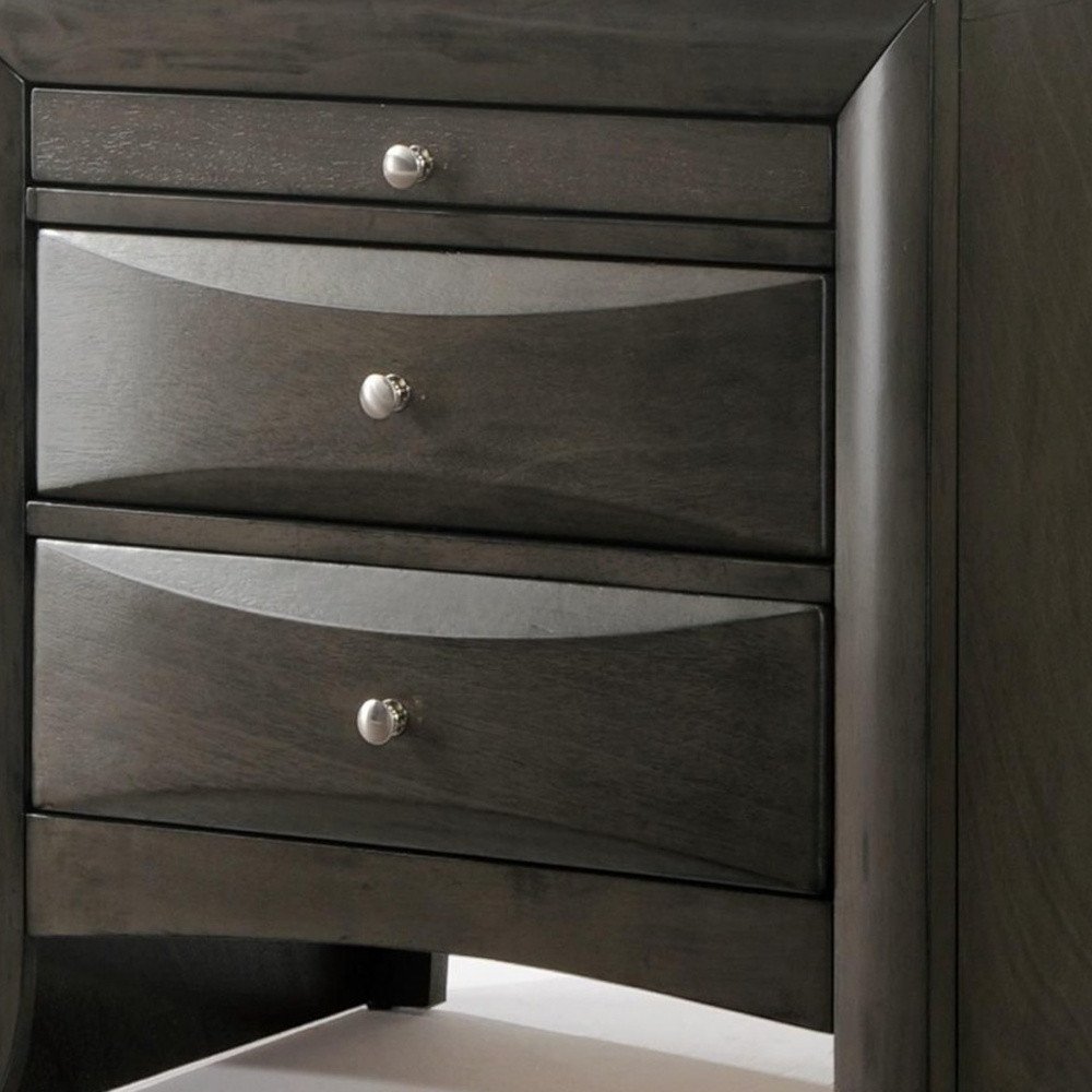 25" Solid Wood Two Drawer Nightstand — view 2