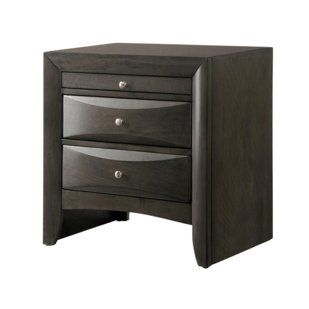 25" Solid Wood Two Drawer Nightstand — view 5