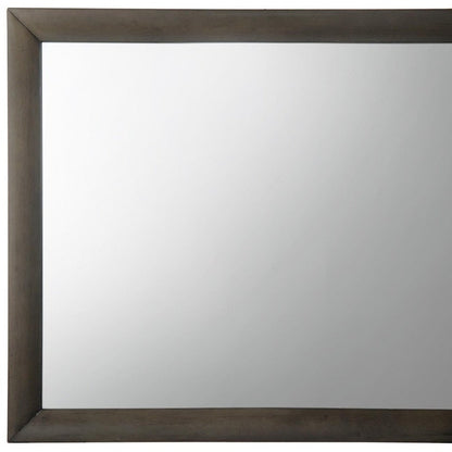 35" Gray Oak Framed Accent Mirror HomeRoots