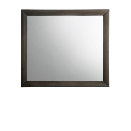 35" Gray Oak Framed Accent Mirror HomeRoots