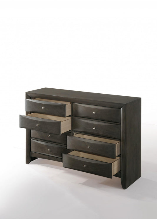 59" Gray Solid Wood Standard Dresser/Chest - FurniFindUSA