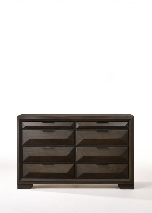 59" Espresso Solid Wood Standard Dresser/Chest - FurniFindUSA