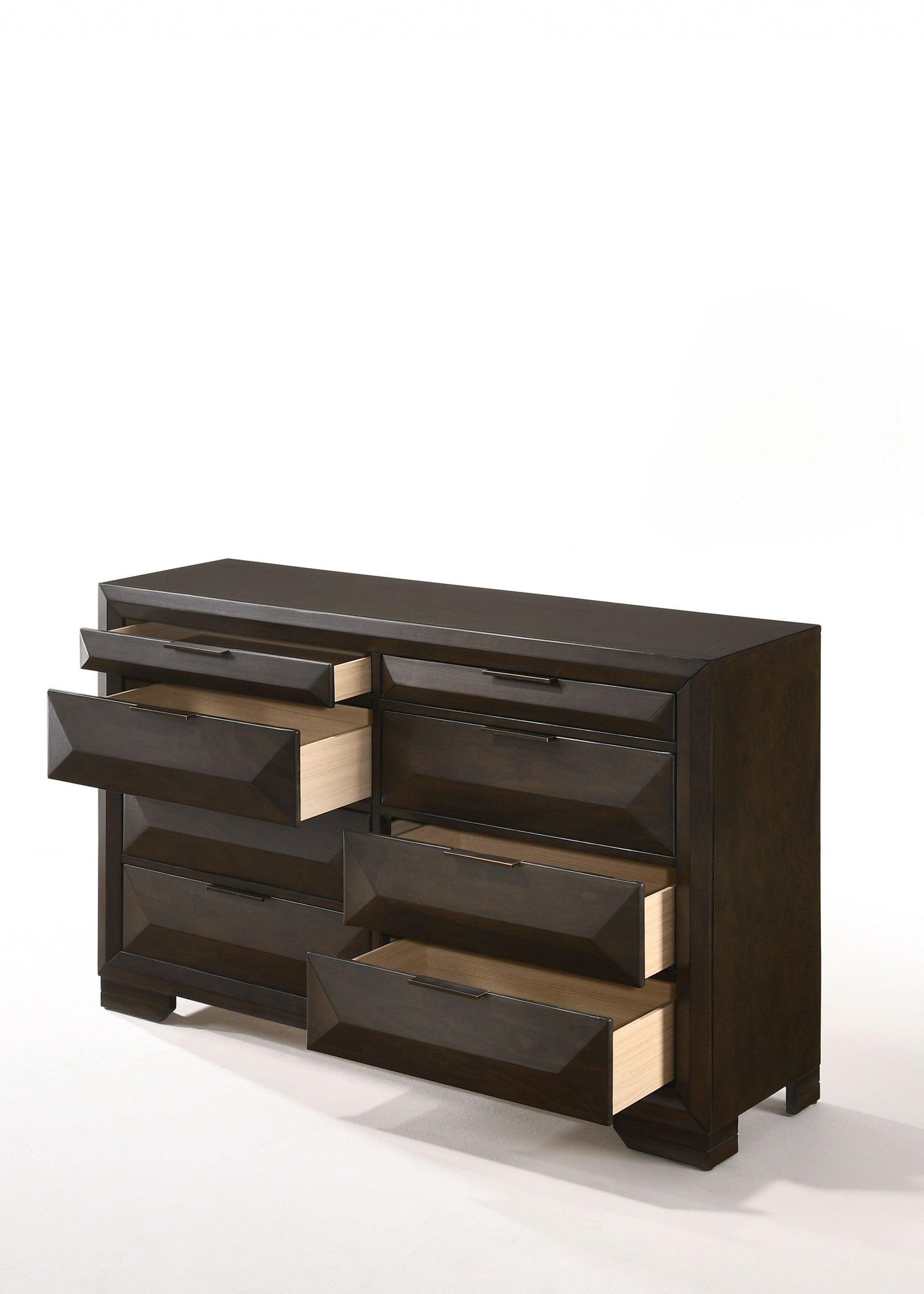 59" Espresso Solid Wood Standard Dresser/Chest - FurniFindUSA