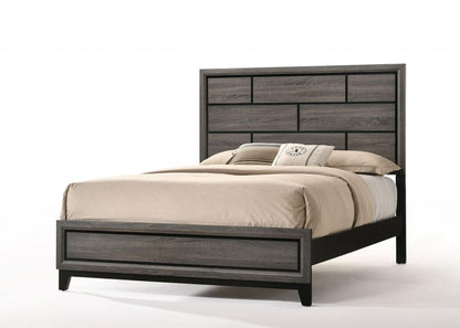 Gray Solid Wood Bed Frame HomeRoots
