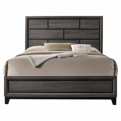 Gray Solid Wood Bed Frame HomeRoots