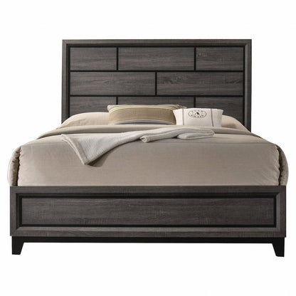 Gray Solid Wood Bed Frame HomeRoots