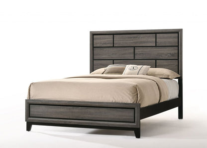 Gray Solid Wood Bed Frame HomeRoots