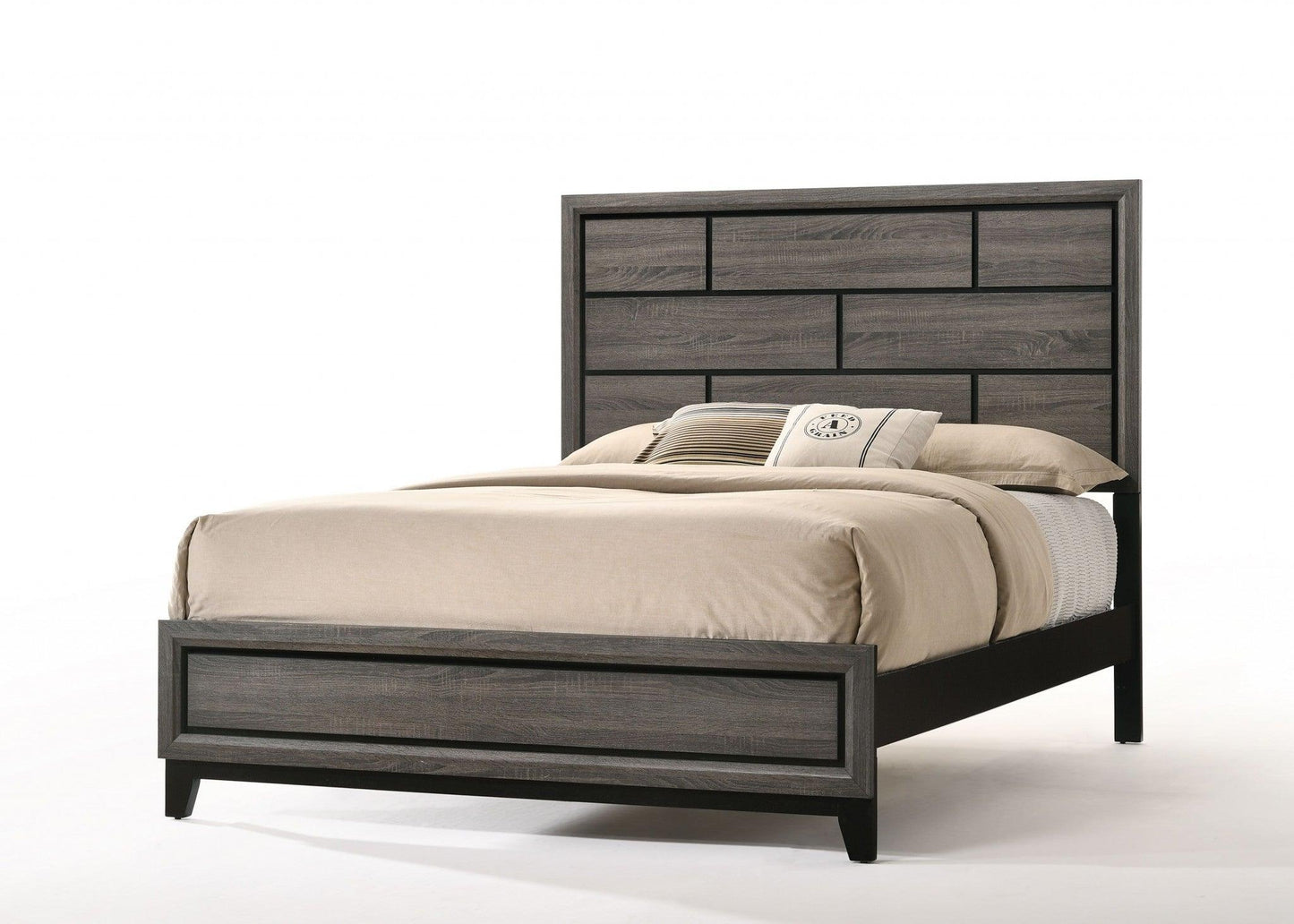 86" X 79" X 56" Weathered Gray Eastern King Bed - FurniFindUSA