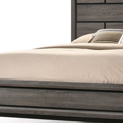 Gray Solid Wood Bed Frame HomeRoots