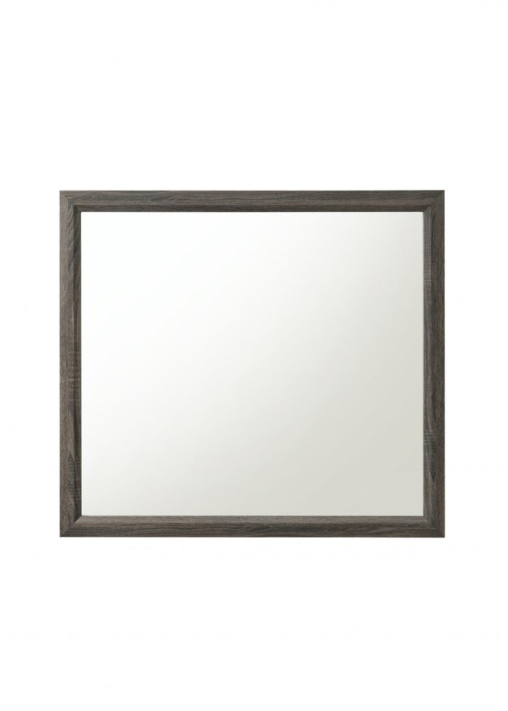 35" Gray Wood Framed Accent Mirror HomeRoots