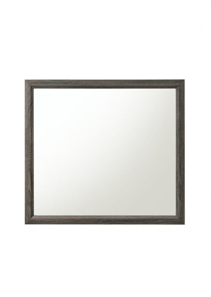 35" Gray Wood Framed Accent Mirror HomeRoots