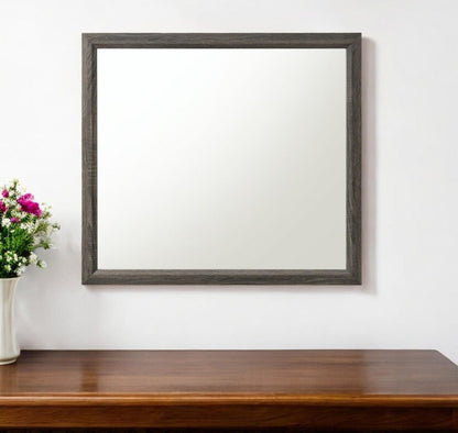 35" Gray Wood Framed Accent Mirror HomeRoots