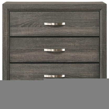 31" Gray Wood Five Drawer Dresser HomeRoots