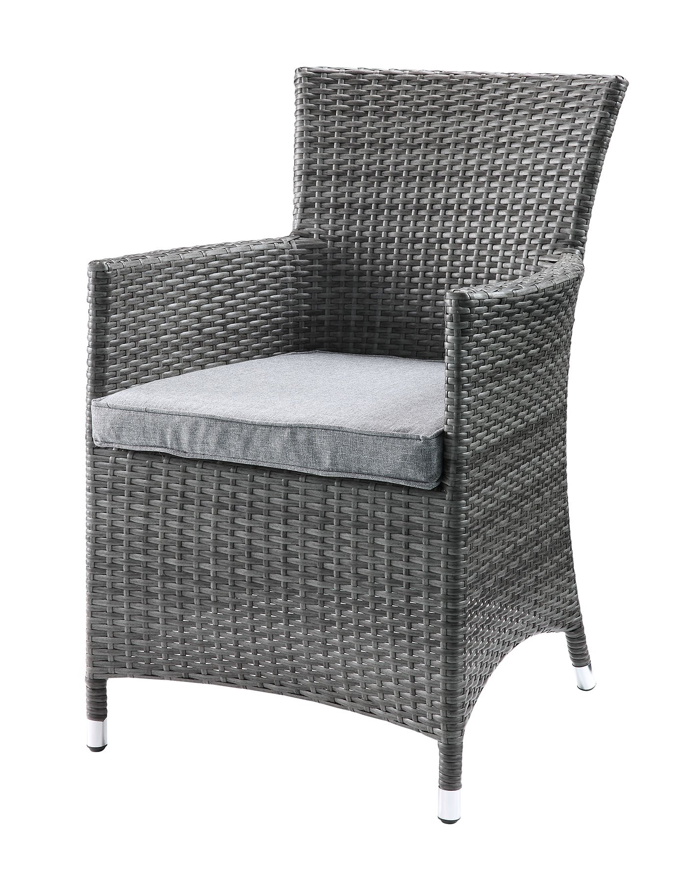 Updated Modern 3 Piece Gray Highback Wicker Patio Set