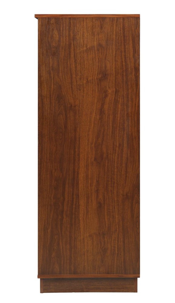 52" Brown And Black Wood Bar Cabinet With Three Drawers HomeRoots