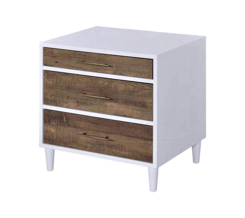 21" Brown Three Drawers Nightstand HomeRoots