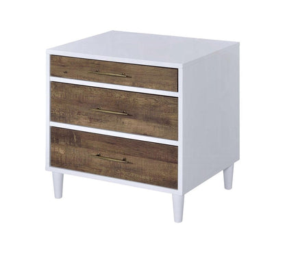 21" Brown Three Drawers Nightstand HomeRoots
