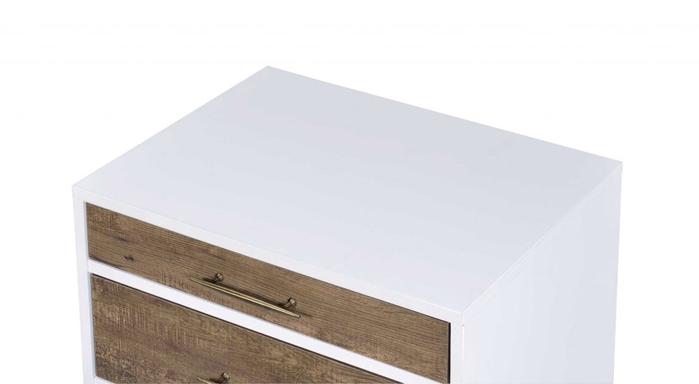21" Brown Three Drawers Nightstand HomeRoots