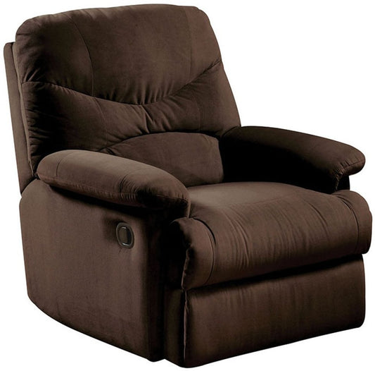 35" Chocolate Microfiber Recliner HomeRoots