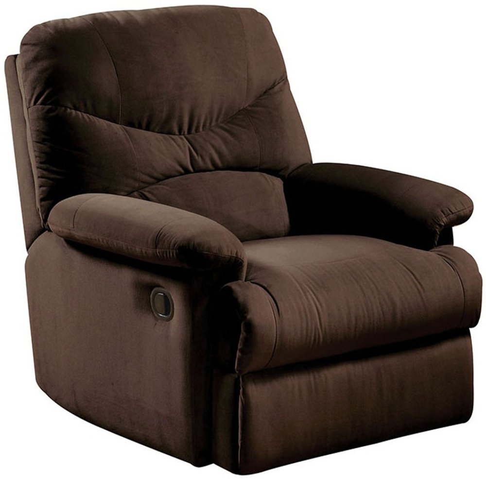 35" Chocolate Microfiber Recliner HomeRoots