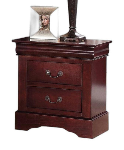 24" Brown Two Drawers Nightstand - FurniFindUSA