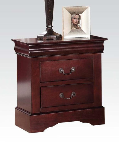 24" Brown Two Drawers Nightstand - FurniFindUSA