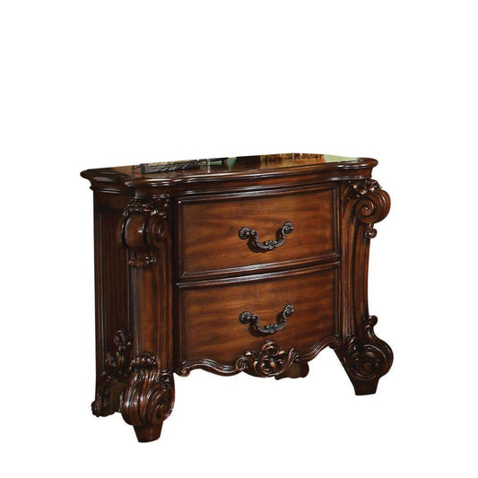 30" Chestnut Two Drawers Solid Wood Nightstand - FurniFindUSA