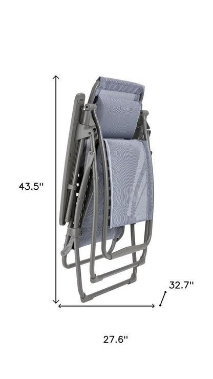 28" Green Steel Outdoor Zero Gravity Chair with Green Cushion HomeRoots