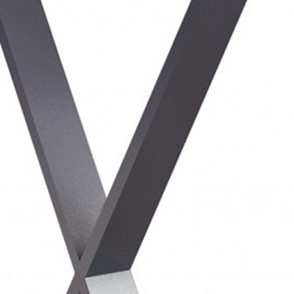 27" White and Silver Writing Desk HomeRoots