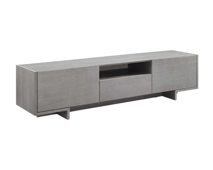 73" Gray Open Shelving TV Stand