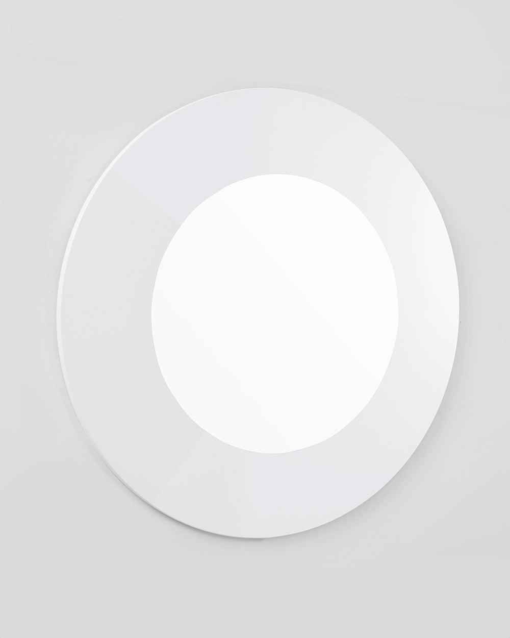 White Round Accent Mirror - FurniFindUSA