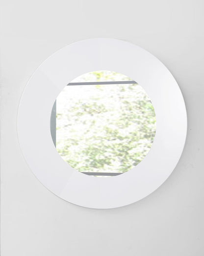 White Round Accent Mirror - FurniFindUSA