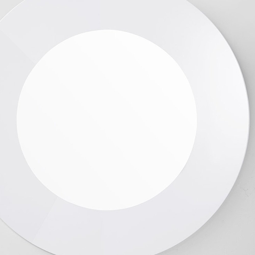 40" White Round Wood Framed Accent Mirror HomeRoots