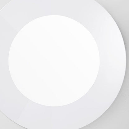 40" White Round Wood Framed Accent Mirror HomeRoots